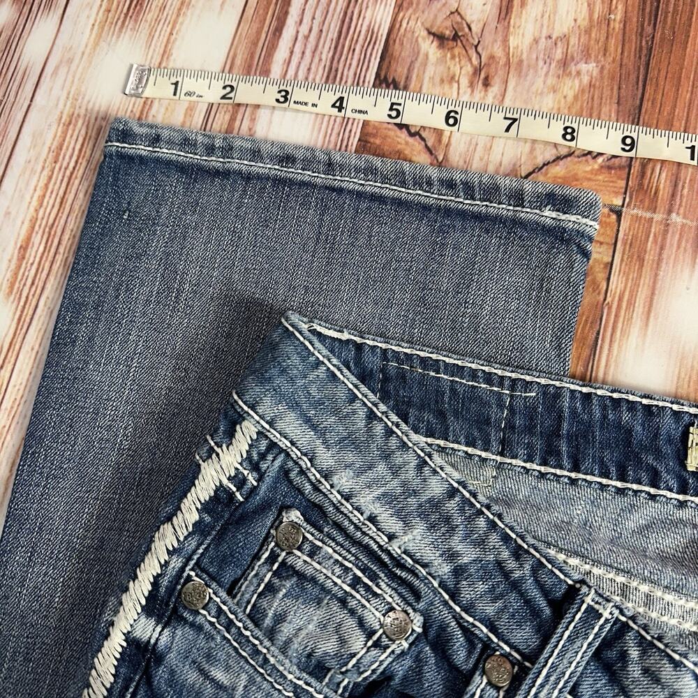 BKE Buckle STELLA Women Size 29 Blue Low Rise Crop Capri Jeans Denim Pants 31x25 - Picture 7 of 11